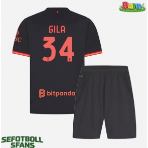 AC Milan Mario Gila #34 Tredjeställ Barn 2026-27 Kortärmad (+ Korta byxor)